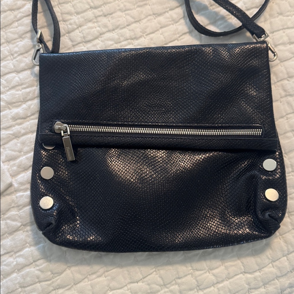 Hammitt VIP Med-Juniper Jerez -BS Textured Bag with Silver Accents Used Clean